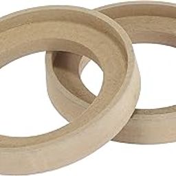 X AUTOHAUX Pair 4 Inch Car Beige Speaker Spacer Ring Adaptor Brackets Mounting Spacer Recess Bezel Plate Wood 78mm ID-picture-10