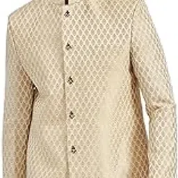 vastramay Men's - Jodhpuri, Silk Blend Jacquard Self Design Jodhpuri Coat For Men, Traditional Indian Wear for Weddings & Festivals-picture-45