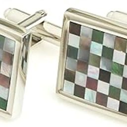 Natural Mother of Pearl & Natural Stone (Semi-Precious) Cufflinks for Men-image-71