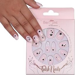 Beromt Set of Full Fake Nails Beautiful Multicolor Printed Kids Nails --13