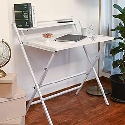 Faburaa Venus Folding Study Table, Foldable Table for Home Office 36x24 Inch (Satvariyo White) Engineered Wood-3