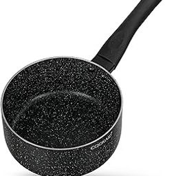Cookaid Neo Glide Series Non Stick PTFE Sauce pan 16 cm| Aluminium Body| Non Stick PTFE| Gas & Induction Compatible| ISI Certified | 1.5 LTR - Black-18