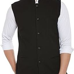 Men's Cotton Waistcoat (Black)-picture-54