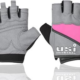 USI UNIVERSAL THE UNBEATABLE 733Q Queen Fitness Gym Gloves, Workout Powerlifting Gloves, Microfiber, Padded, Contoured Wrist Strap (Medium, Grey/Pink)-image-27