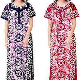 Women Printed Cotton NightyCOMBONT2556 XL Multicolour-image-69