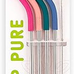 TintBox Reusable Stainless Steel Straws with Silicone Tip for Kids and Adults (Pack of 4 Straws with Cleaning Brush) | As Seen On Shark Tank-image-16
