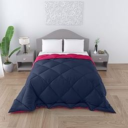 Tundwal's Microfiber Reversible Comfort & Soft Comforter||Duvet Blanket Single Bed 250 GSM Ultra Soft AC Comforter for All Weather-(Single-60X90 inch)-Blue Pink-Pack of 1-image-116