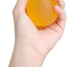 Ondhe Bharat's Silicone Gel Soft Stress Relief Therapy Squeeze Balls for Fingers, Wrist Exercise, Hand strengthener and Arthritis Grip Exerciser (Yellow, Large)-image-75