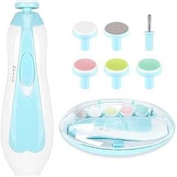 KDR Baby Nail File Electric Trimmer Kit with Light and 5 Grinding Heads and 4 Speed Control Modes for Newborn, Kids, Adult Toes Care, Polish and Fingernails-image-34