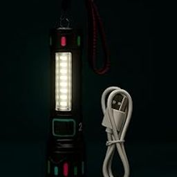 LED Camping Torch Light with SOS Feature, USB Rechargeable, Portable Emergency Flashlight-image-58