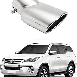 Oshotto Stainless Steel SS-009 Car Exhaust Muffler Silencer Cover Compatible with Toyota Fortuner Old (Chrome)-image-22