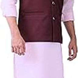 Modi Jacket for Men � Traditional Nehru Collar Waistcoat � Sleeveless Ethnic Jacket for Weddings, Festivals & Formal Wear-image-22