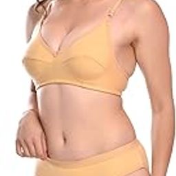 Full Coverage Non Padded Daily Use Bra & Pantie Lingerie Set for Women and Girls Multiple Colors-image-93