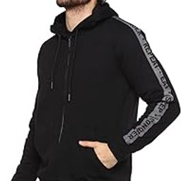 Alan Jones Clothing Men's Taped Cotton Hooded Sweatshirt-image-2