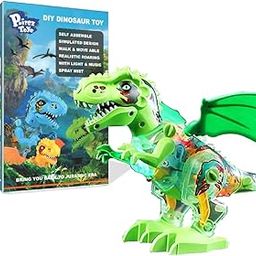 Pairez Toys Electronic Walking Dinosaur T-Rex, Water Mist Spray, Roaring Sound, Take Apart, with Light & Music, Gifts for Boys & Girls, Kids & Children Aged 3 4 5+ (Green)-picture-20