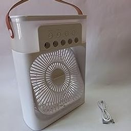Summer air Cooling Humidifier Water air Cooler 3-in-1 Mini Portable Plastic Add Ice Fan With 7 Color Light-5