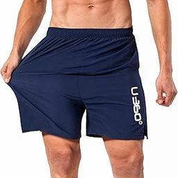 U360 Men's Workout Running Shorts Quick Dry Lightweight Gym Shorts with Zip Pockets S5Shorts-image-53