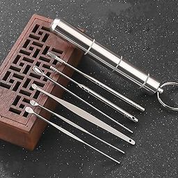 Nexllent Premium 6 in 1 Ear Wax Cleaner set, Ear Wax Remover Stainless Steel Tool kit With Ear Pick Ear Wax Collector Spiral Ears Curette Cleaning Wax Pick Kit-image-17