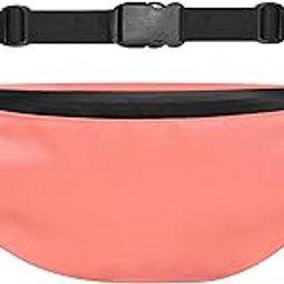 Waist Pack Slinger Travel Handy Hiking Zip Pouch Document Money Phone Belt Sport Bag Bum Bag for Men and Women Nylon (Peach Pink)-image-61