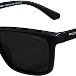 Hawk Black Polarized Rectangle TR90 Sunglasses, UV400 Protected, Medium-Large Size-image-2