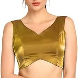 Womens V-Neck Tissue Princess Line Padded Sleeveless Blouse-image-80