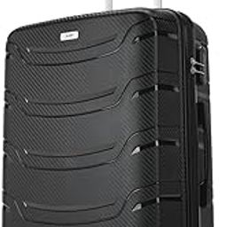 Curve Medium Size Hard Spinner Luggage (66 Cm)|Polypropylene Spinner Luggage Trolley with 8 Wheels| Black|Unisex-image-70