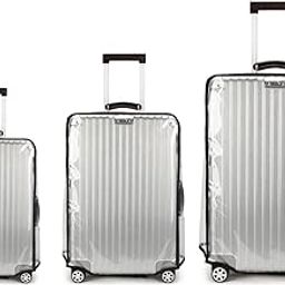 PVC Zippered Clear PVC Wheel Suitcase Covers Protectors Soft Side Waterproof Dustproof Case for Wheeled Luggage Trolley Protective Covers (Combo Small Medium and Large Pack of 3)-image-70