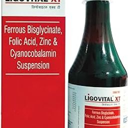 Ligovia Healthcare Ligovital-Xt Iron Syrup Ferrous Bisglycinate,Folic Acid,Zinc And Cyanocobalamin Supplements(200 Ml Pack Of 2)-picture-24