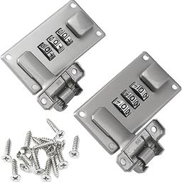 Mewutal 2PCS Luggage Suitcase Combination Lock 3 Digit Combination Password Lock Buckle for Toolbox Vanity Case, with Screws (Nickel)-image-92