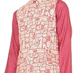 FabBasics Men Printed Slim Fit Nehru Jacket-19