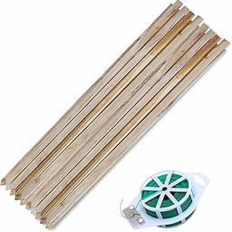 EXALT Combo of Strong Wooden Plant Support Sticks for Plant | Sticks for Plants | Plant Support Stakes | Garden Stacks with Plant Twist Tie 50 Meter (3 Feet, 12 Pcs)-image-22