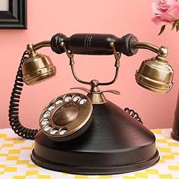 Roomattic Round Antique Telephone Table Decorative Showpiece-image-51