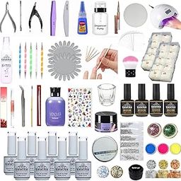 Kalatika Basic to Advance Nail Art Kit – Includes 8 Pcs 15ml Gel Polish, 15ml Top Coat, Base Coat, Primer & Dehydrator, Nail Art Tools, Glitters, Mylar, Sugar Powder, Gel & Acrylic Extension Set-picture-30