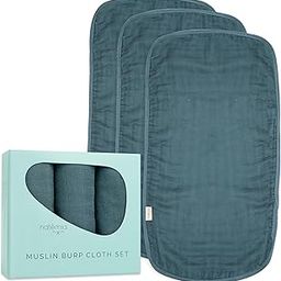 Natemia Muslin Burp Cloths for Baby Boys and Girls - Super Absorbent Baby Burp Cloths, Viscose Derived from Bamboo Cotton Baby Washcloths, 3-Pack Neutral Burp Cloths for Newborn, 21" x 11"-image-25