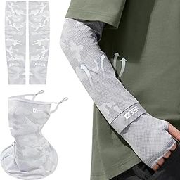 TecoKart® Arm Sleeves for Boy and Men Sports, UPF 50+ Cooling Hand Sleeves, Sun Protection Hand Gloves for Bike Riding, Golf, Basketball, Outdoor Running & Workouts-image-29