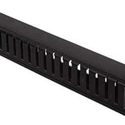 EvoTron? 1U 22 Slot Rack Mount Horizontal Cable Manager Duct Raceway with Cover & Screws for 19" Server Rack (1 Pack)-16
