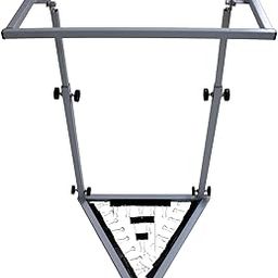 Inclu Metal Frameless Aari Stand 24 X 18 Inches with 24 Clips - Grey Metal Rectangular Craft Hoop Frame/Alternative for Hoops/ Chair Stand/Sitting Stand-1