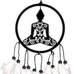 WOODEN ART DECO Buddha Dream Catcher for Car's Interior Mirror, Wall Hanging and Wedding Ornament for Positive Vibes-image-42