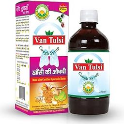 BASIC AYURVEDA Van Tulsi Cough Syrup | Support Your Body's Natural Ability To Fight Off Infections And Restore Balance| Ayurvedic Drink For Helps Cold & Cough - 450ml (Pack Of 1)-image-55