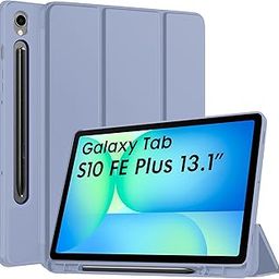 Robustrion Case for Samsung Galaxy Tab S10 FE Plus 13.1 inch Cover Case with [Pencil Holder] [Soft Flexible Case] for Samsung Tab S10 FE Plus 13.1 inch Tablet [Auto Sleep Wake Support] - Lavender-image-34