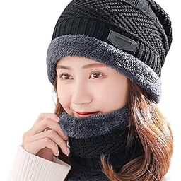 Winter Woolen Beanie Cap with Neck WARMNER Scarf Muffler Beanie Cap/Winter Cap/Snow Proof Cap/Neck Set Cap/Warm Cap for Women-image-50