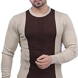 Stylish Men Full Sleeve Sweater | Round Neck Colorblock Sweater for Male-image-42