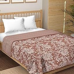 TrueYarns Reversible 3 Layer Pure Cotton Mulmul Feel Floral Double Bed Dohar/A/c Blanket/Quilt (90x100 Inches)-picture-18