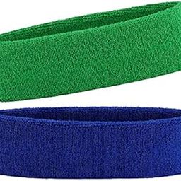 R-LON Workout Headband for Women & Men - Moisture Wicking & Non-Slip Exercise Hairband or Sports Sweatband -Ideal for All Sports Like Tennis, TT, Badminton, Running and Yoga (2 PC) A7-image-81