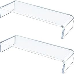 VELURA Home Clear Monitor Stand Shelf PC LCD Computer Screen Riser Tray Holder 2pcs|Toys & Hobbies | Diecast & Toy Vehicles | Accessories, Parts & Display | Display Cases & Stands-image-4