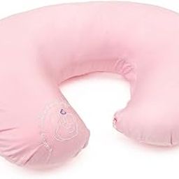 Mi Arcus 100% Cotton Premium U-Shape Maternity/Pregnancy Burpy Pillow with Removable Zippered Cover - Solid, Pink-image-36