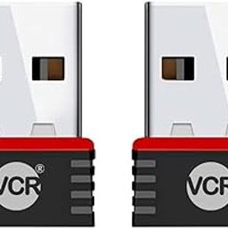 VCR WiFi Receiver Adapter for PC 2 Units of 950 Mbps Wireless Network Adapter WiFi Receiver for Desktop/Laptop, Small Size WiFi Dongle for Windows/Mac OS/Linux Kernel | WPA/WPA2 Encryption Black-20