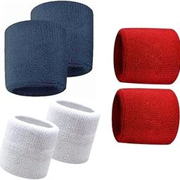 Sweksha Creations Wrist Band for Men & Women 3 Inch - Wrist Sweat Band(White,Red,Blue)-image-27