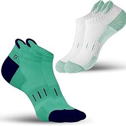 Bamboo Sports Socks for Women | Ankle Length | Anti Odour & Breathable | Cushioned Base & Anti-Bacterial | Softer than Cotton Socks | Pack Of 2 | Green & White-16