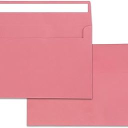 50 Packs A7 Envelopes,5x7 Envelopes for Invitations,5x7 Envelopes,Printable invitation envelope,Photos, postcards, greeting cards, mailings, Wedding Self-sealing Envelopes (pink)-79